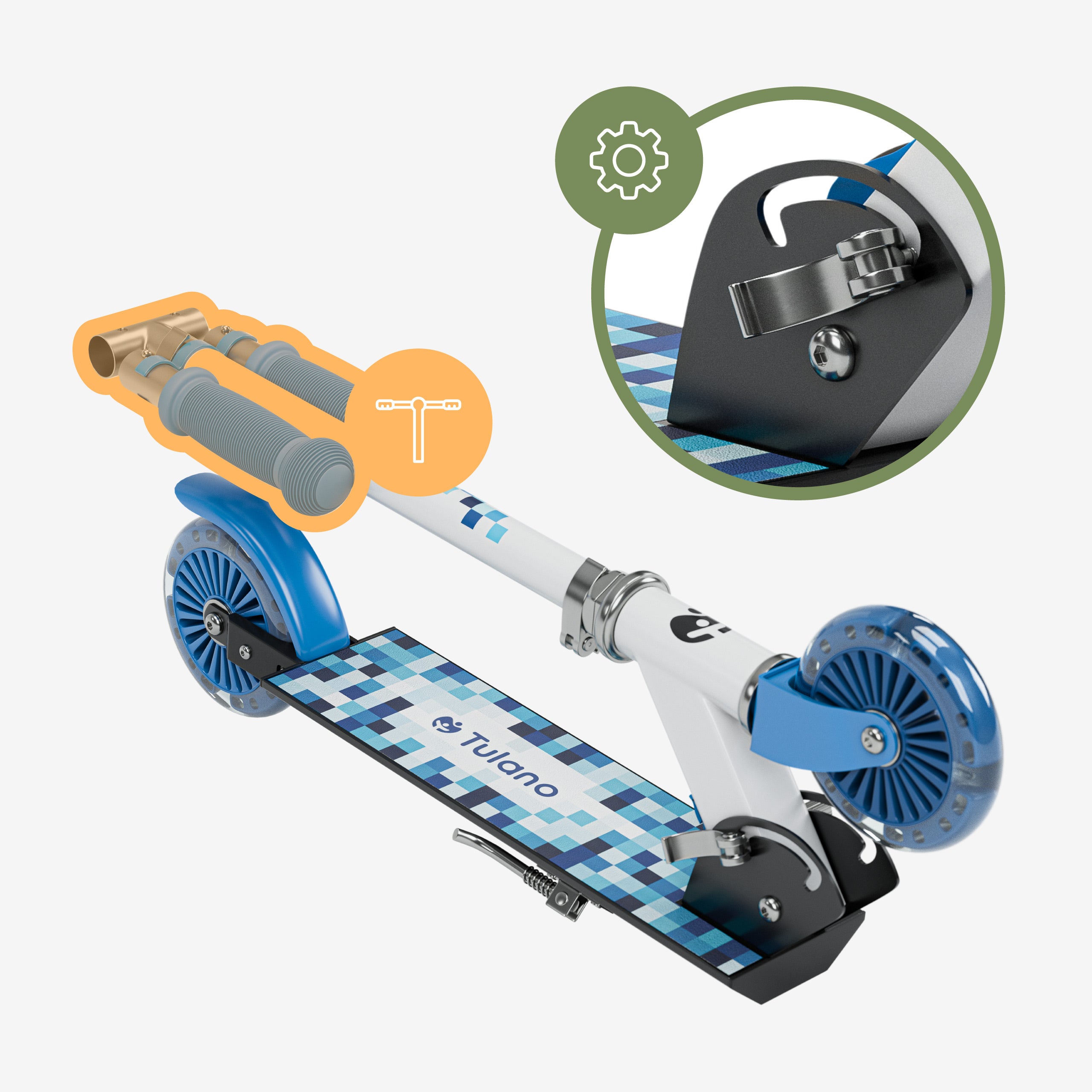 Patinete infantil Tulano Zigzag 35 Blue