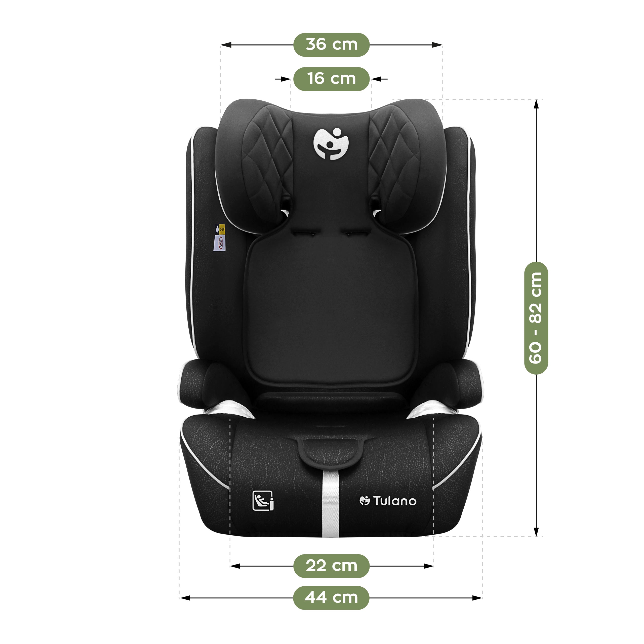 Silla de coche Tulano Zooma 25 Black 76-150 cm I-Size