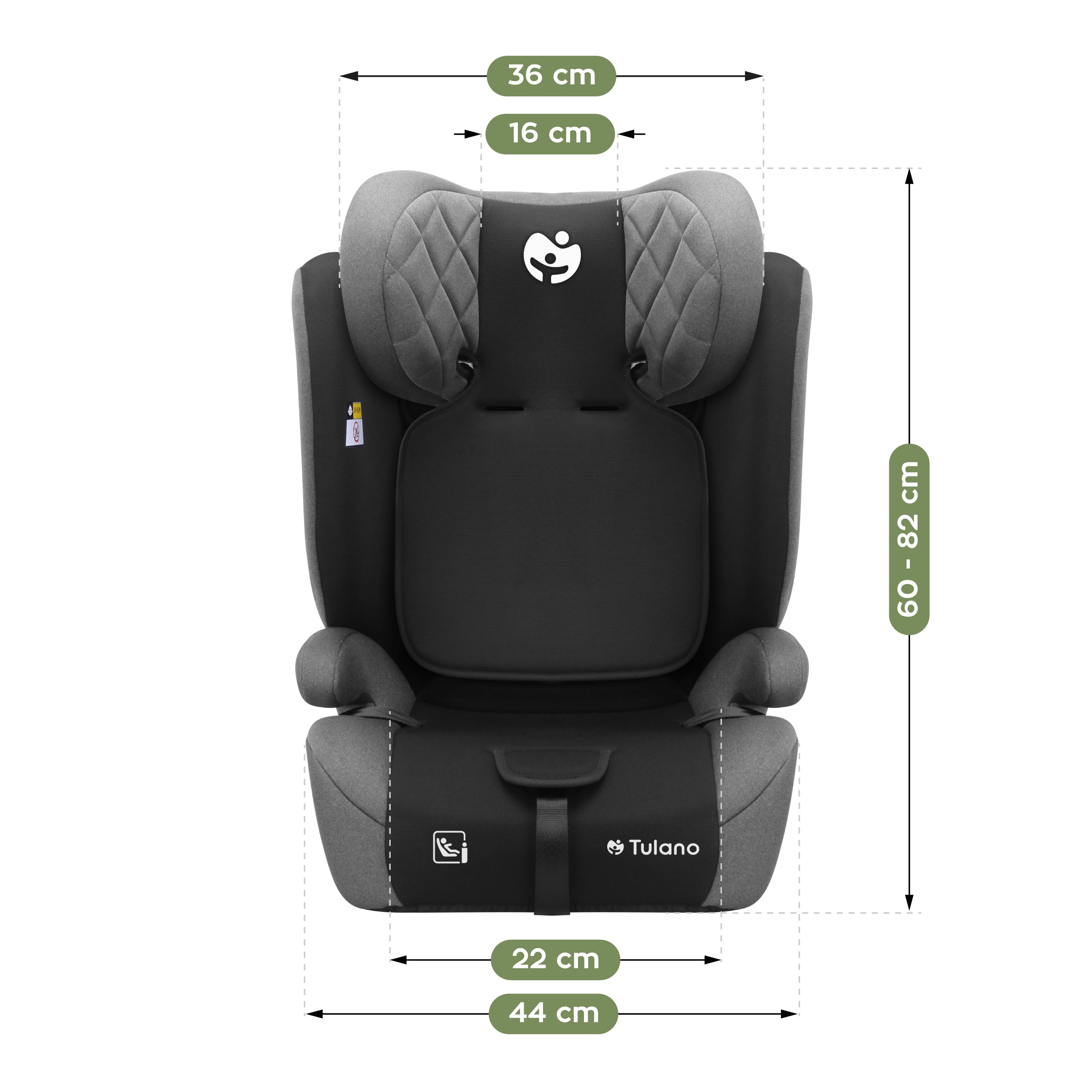 Silla de coche Tulano Zooma 25 Gris - Negro 76-150 cm I-Size