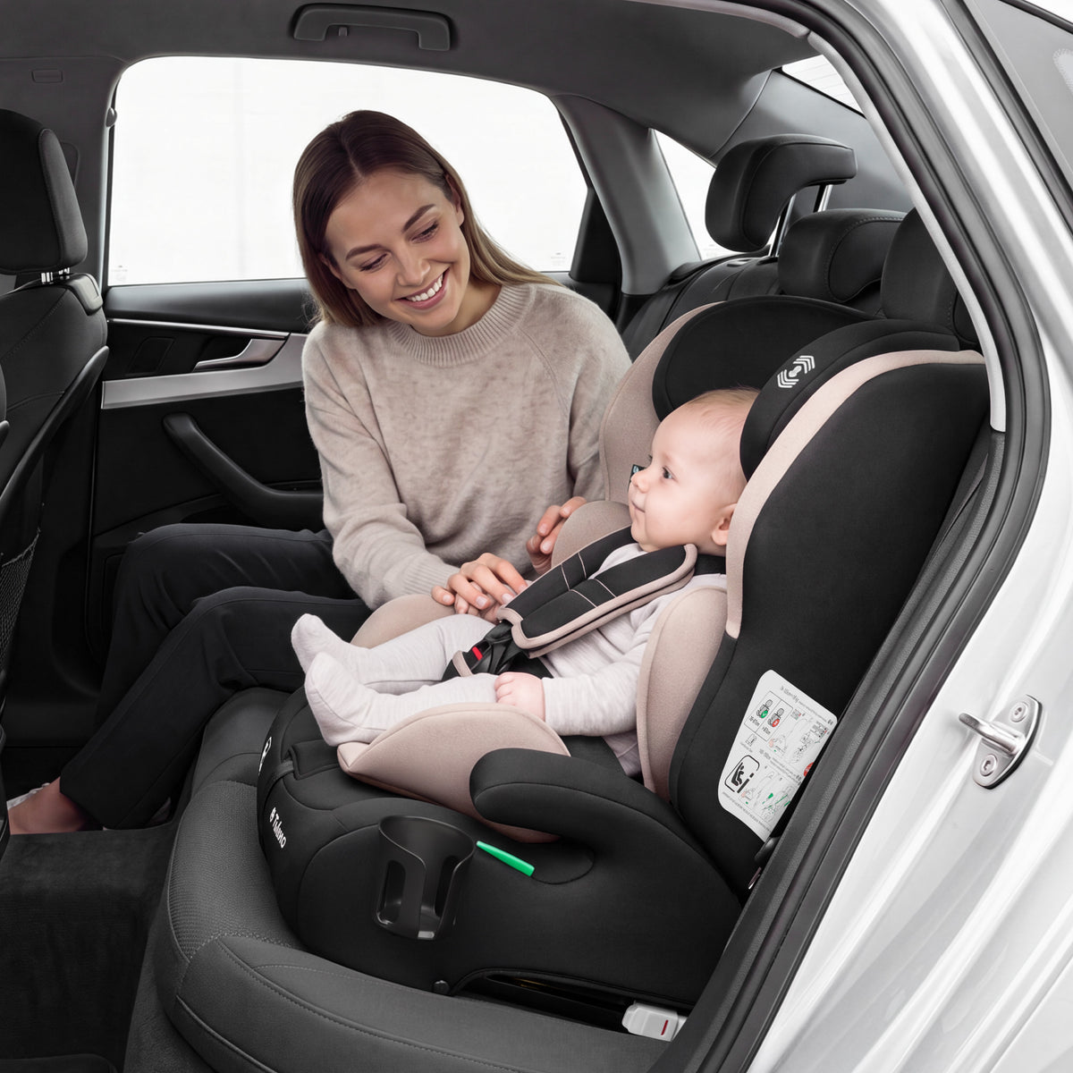 Silla de coche para niños Tulano 76-150 cm Zooma 45 Beige I-Size