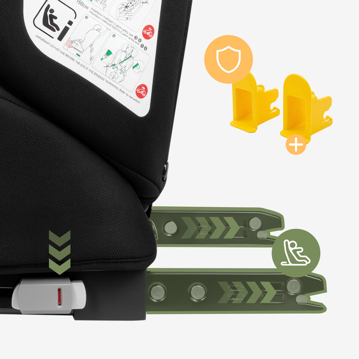 Silla de coche para niños Tulano 76-150 cm Zooma 45 Green I-Size