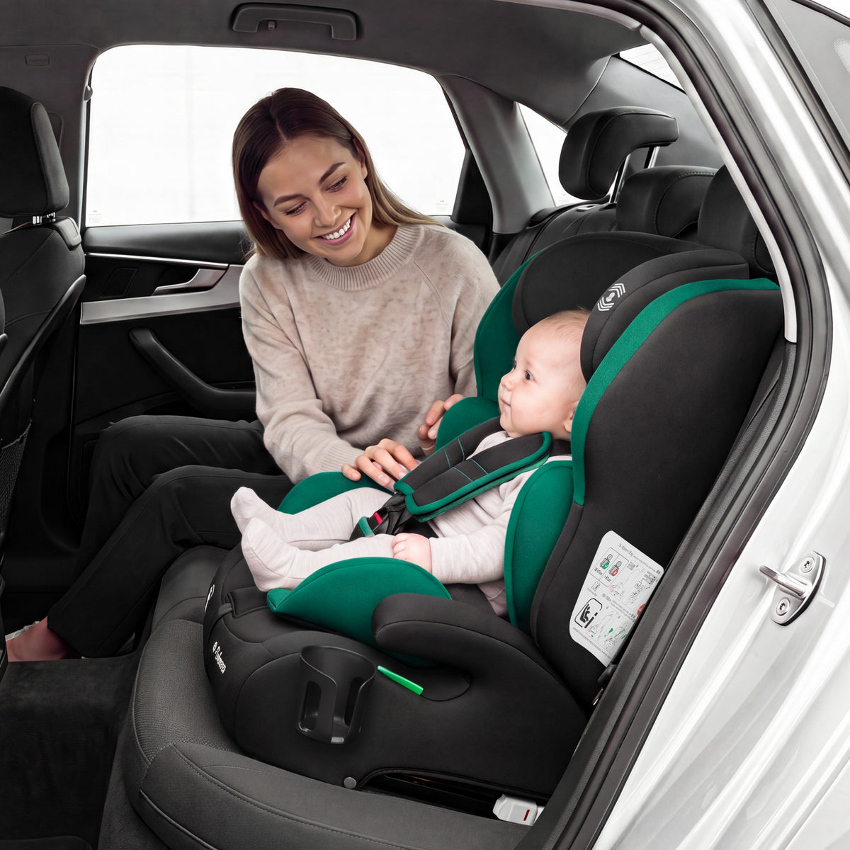Silla de coche para niños Tulano 76-150 cm Zooma 45 Green I-Size
