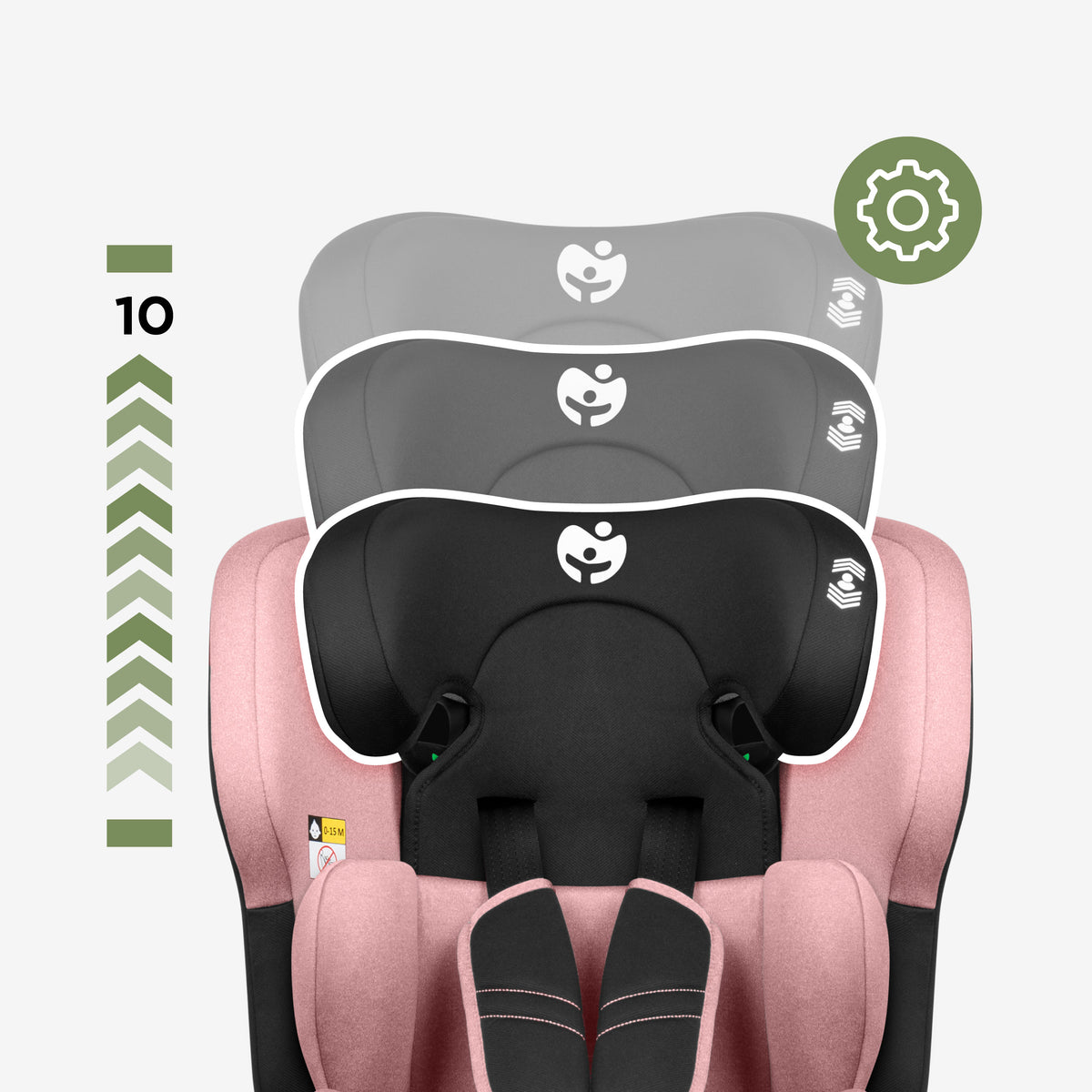 Silla de coche para niños Tulano 76-150 cm Zooma 45 Pink I-Size