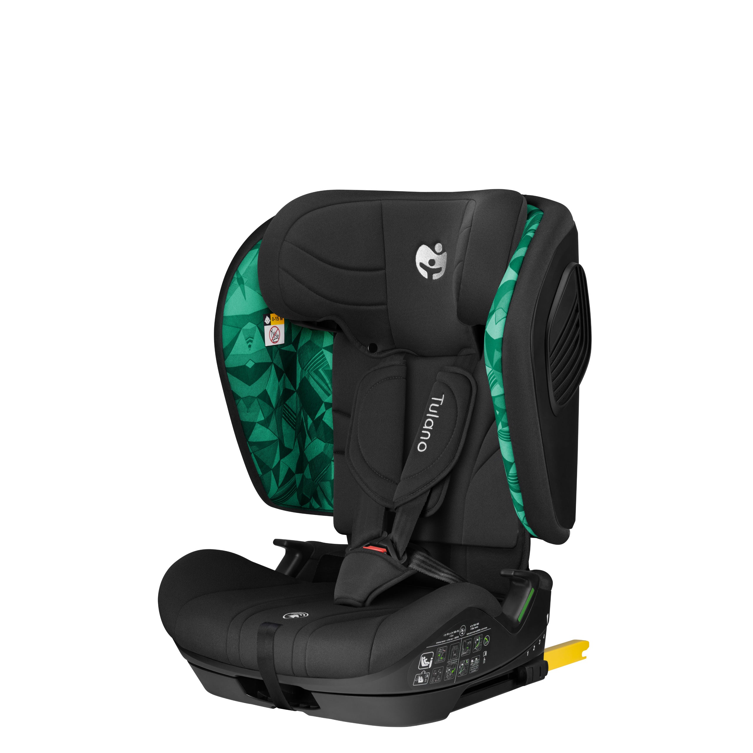 Fotelik samochodowy Tulano 76-105 cm Zooma 55 Black-Green